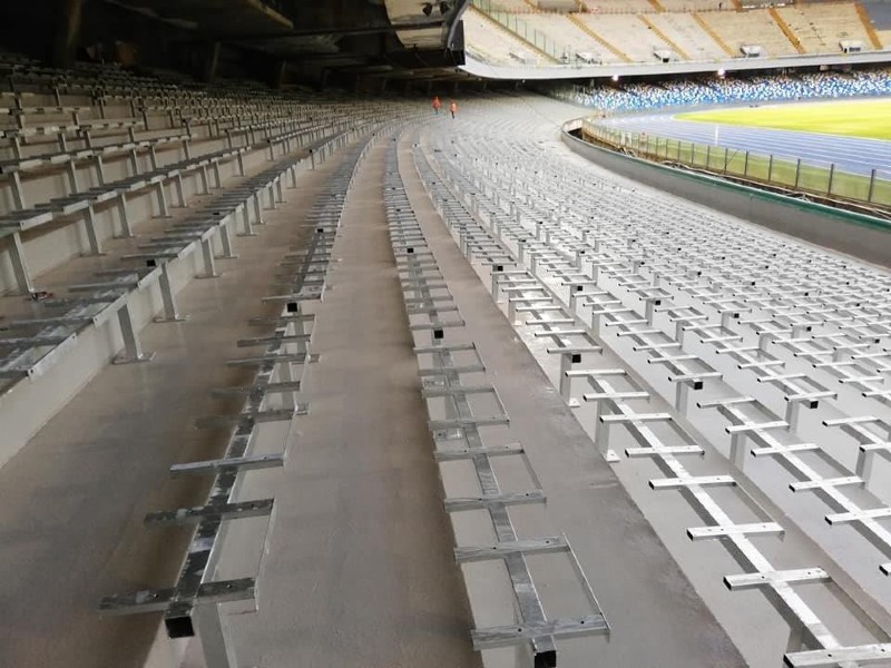 Gallery foto n.1 Telai metallici per sedute - Stadio Maradona 