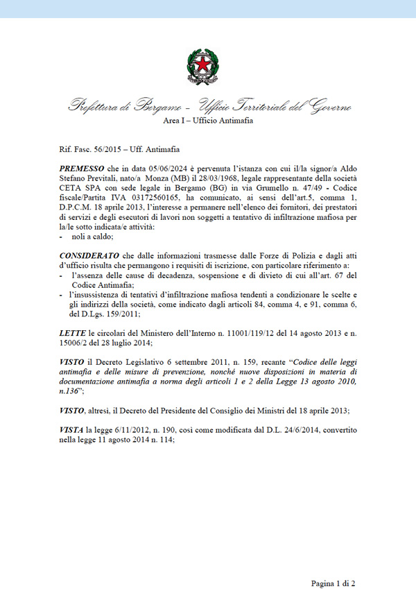 WHITE LIST Antimafia