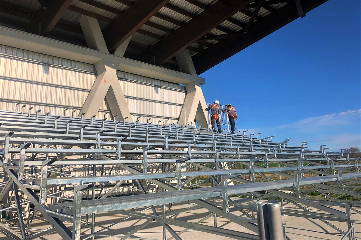 Gallery foto n.2 Tribuna prefabbricata M13/1 - Stadio Le Fornaci