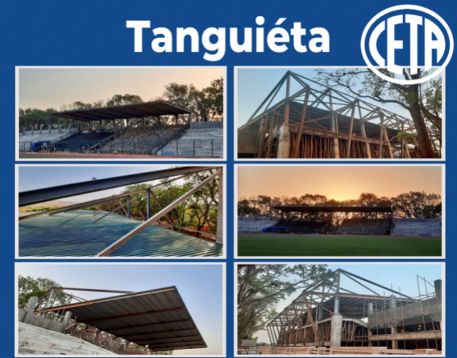Overhanging cover - Tanguiéta stadium
