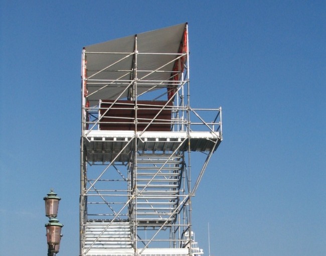 Лестничная башня Exit - Торжественный спуск на воду лайнера MSC 
